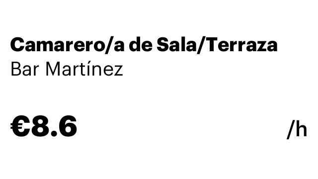 Camarero/a de Sala/Terraza