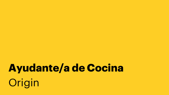 Ayudante/a de Cocina