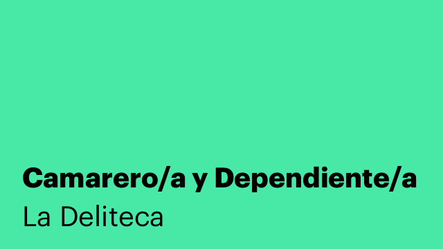 Camarero/a y Dependiente/a