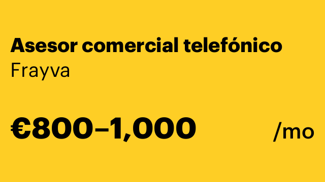 Asesor comercial telefónico