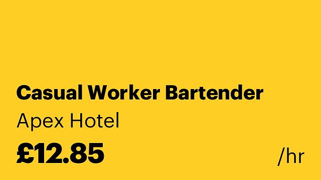 Casual Worker Bartender