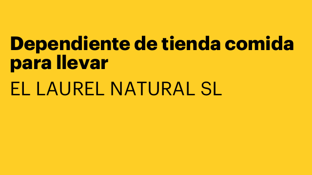 Dependiente de tienda comida para llevar