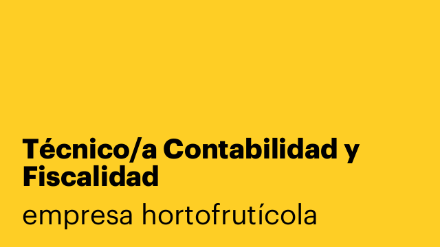 Técnico/a Contabilidad y Fiscalidad
