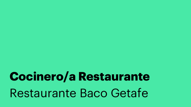 Cocinero/a Restaurante