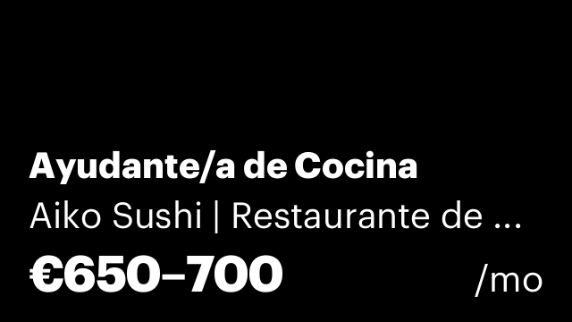 Ayudante/a de Cocina