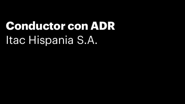 Conductor con ADR