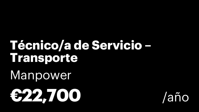 Técnico/a de Servicio – Transporte