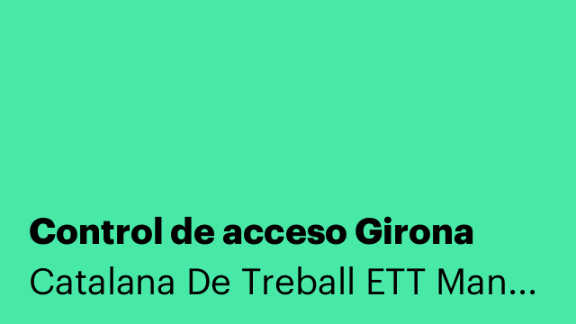 Control de acceso Girona