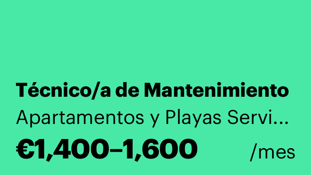 Técnico/a de Mantenimiento
