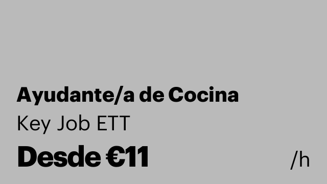 Ayudante/a de Cocina