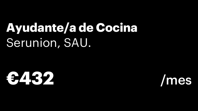 Ayudante/a de Cocina