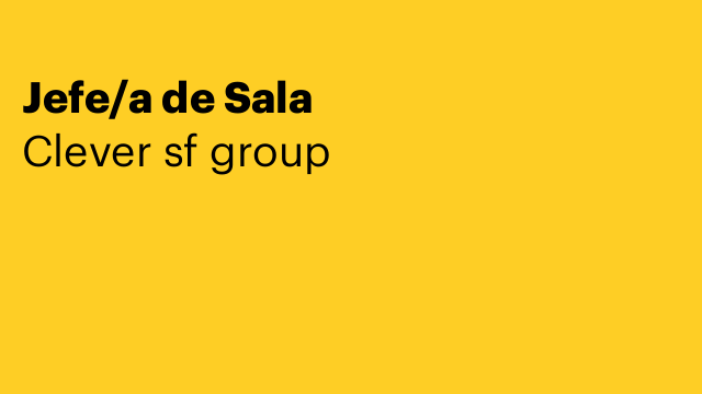 Jefe/a de Sala