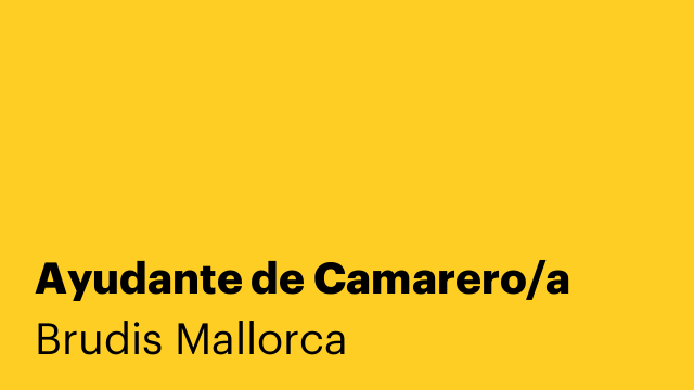 Ayudante de Camarero/a