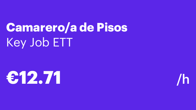 Camarero/a de Pisos