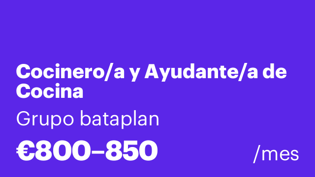 Cocinero/a y Ayudante/a de Cocina
