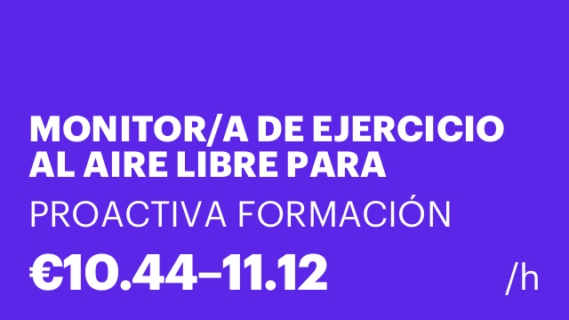 MONITOR/A DE EJERCICIO AL AIRE LIBRE PARA PERSONAS MAYORES 2026-2027