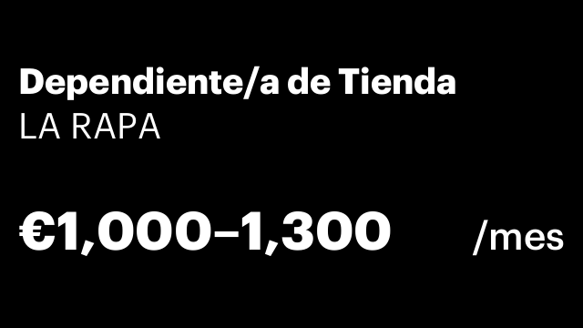 Dependiente/a de Tienda