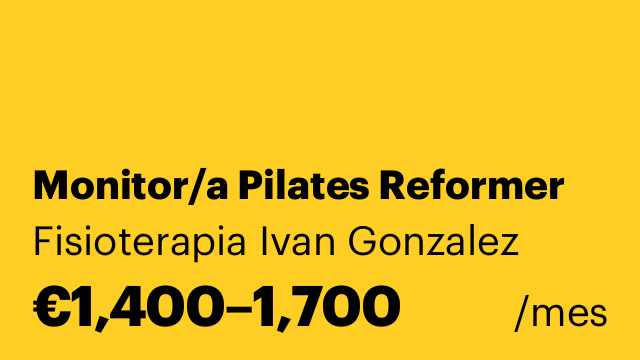 Monitor/a Pilates Reformer
