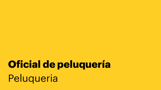 Oficial de peluquería