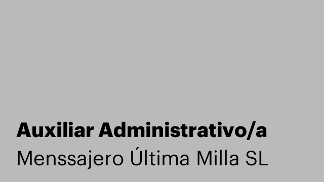 Auxiliar Administrativo/a