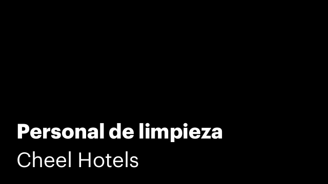 Personal de limpieza