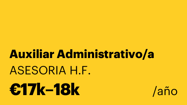 Auxiliar Administrativo/a