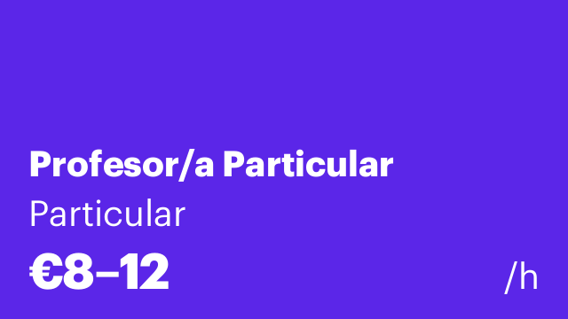 Profesor/a Particular