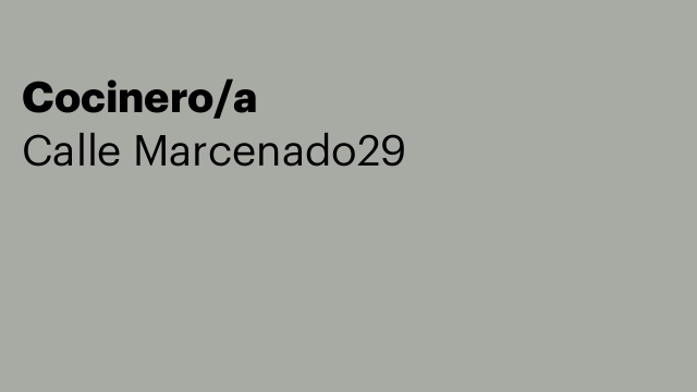 Cocinero/a