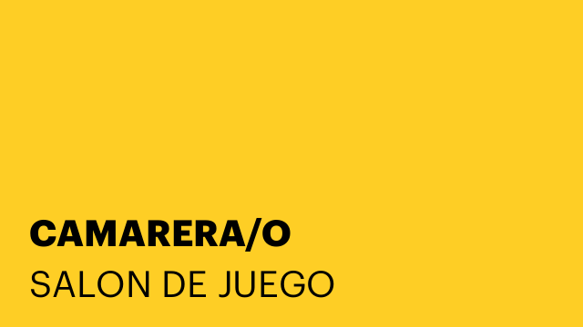 CAMARERA/O