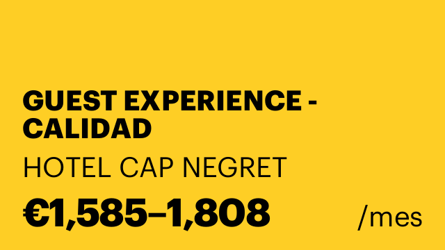 GUEST EXPERIENCE - CALIDAD