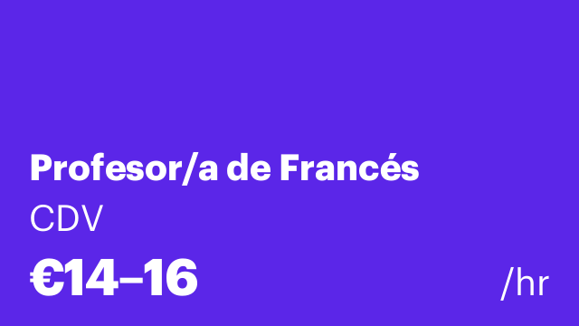 Profesor/a de Francés