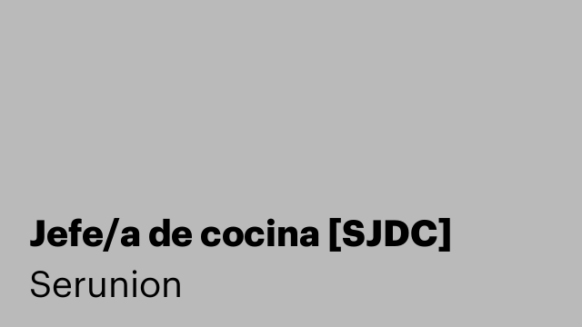 Jefe/a de cocina [SJDC]