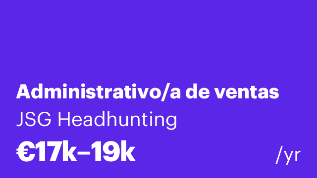 Administrativo/a de ventas