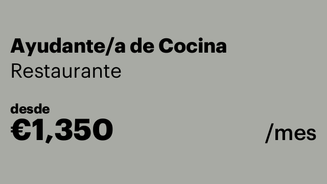 Ayudante/a de Cocina