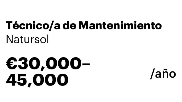 Técnico/a de Mantenimiento