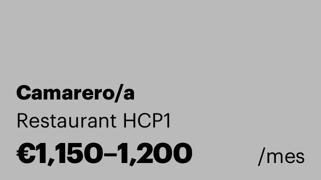 Camarero/a