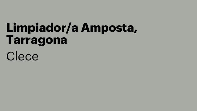 Limpiador/a Amposta, Tarragona