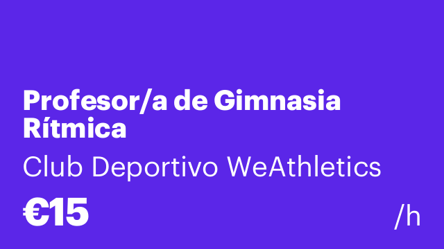 Profesor/a de Gimnasia Rítmica