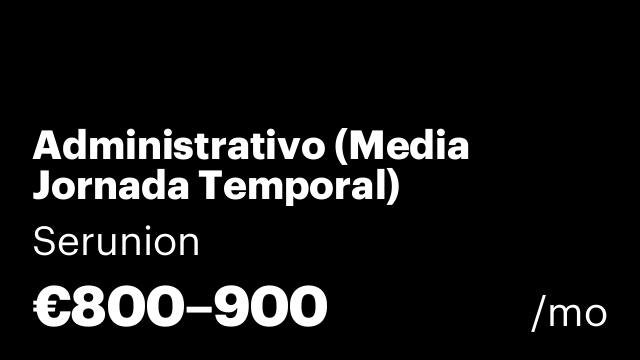 Administrativo (Media Jornada Temporal)