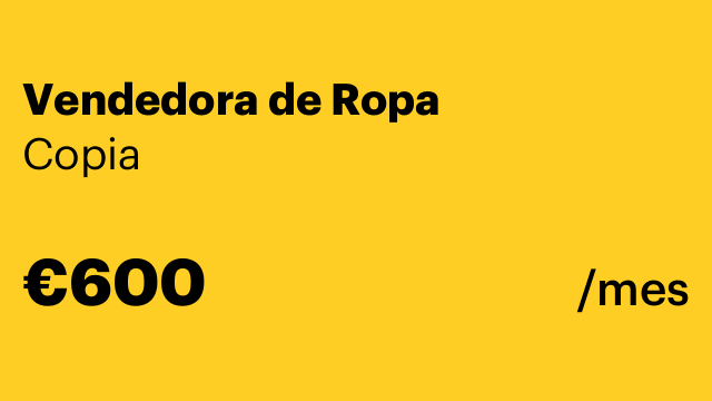 Vendedora de Ropa