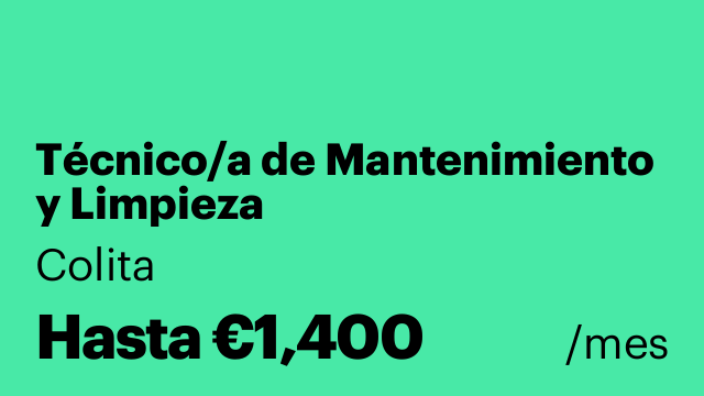 Técnico/a de Mantenimiento y Limpieza