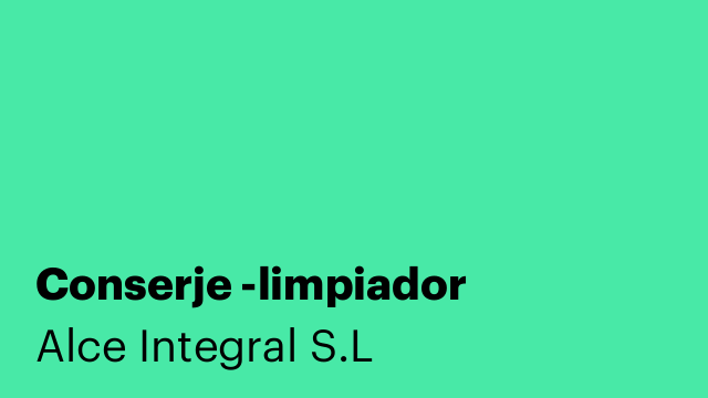 Conserje -limpiador