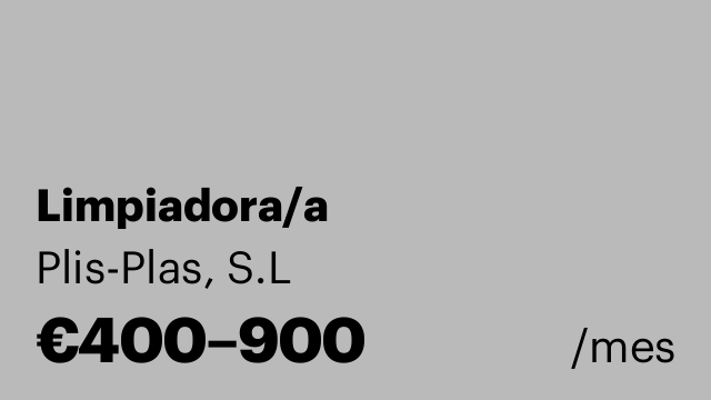 Limpiadora/a