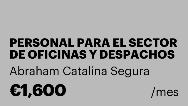 PERSONAL PARA EL SECTOR DE OFICINAS Y DESPACHOS
