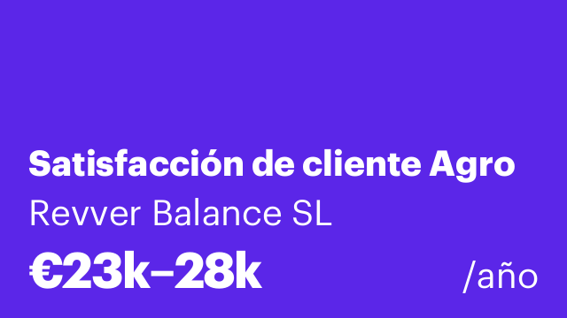 Satisfacción de cliente Agro