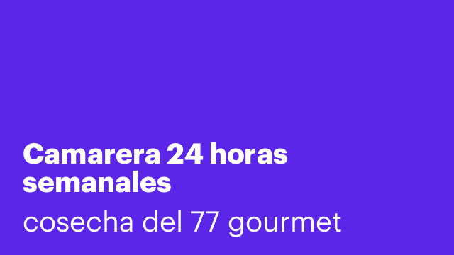 Camarera 24 horas semanales