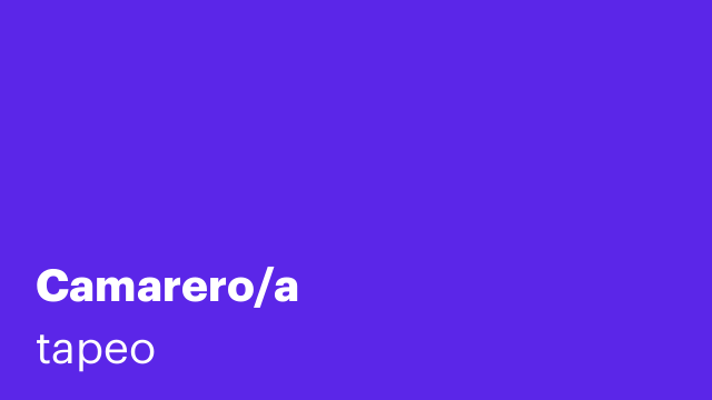 Camarero/a