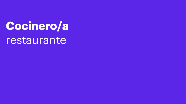 Cocinero/a