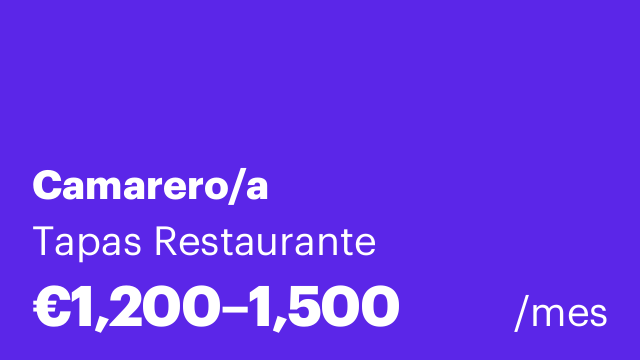 Camarero/a