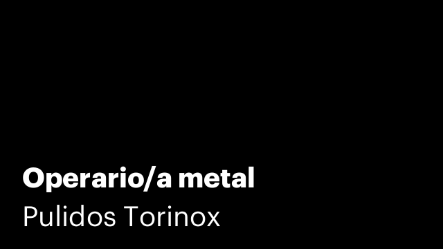 Operario/a metal